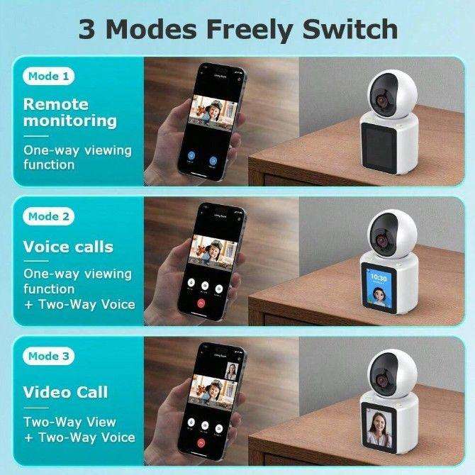 Video Calling Smart Camera With Motion Tracking & Alarm - White