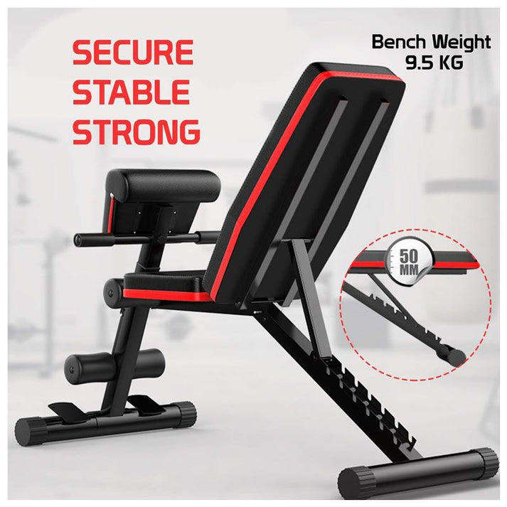Abdominal Adjustable Utility Exercise Bench with Resistance Band E4-11-1