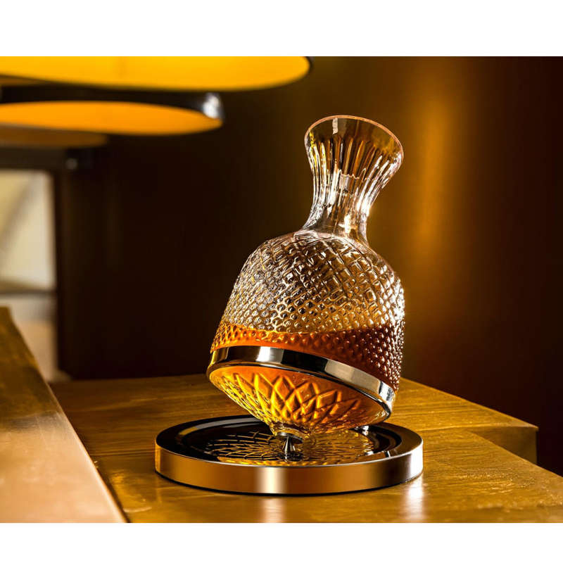 360 Crystal glass Spinning Decanter