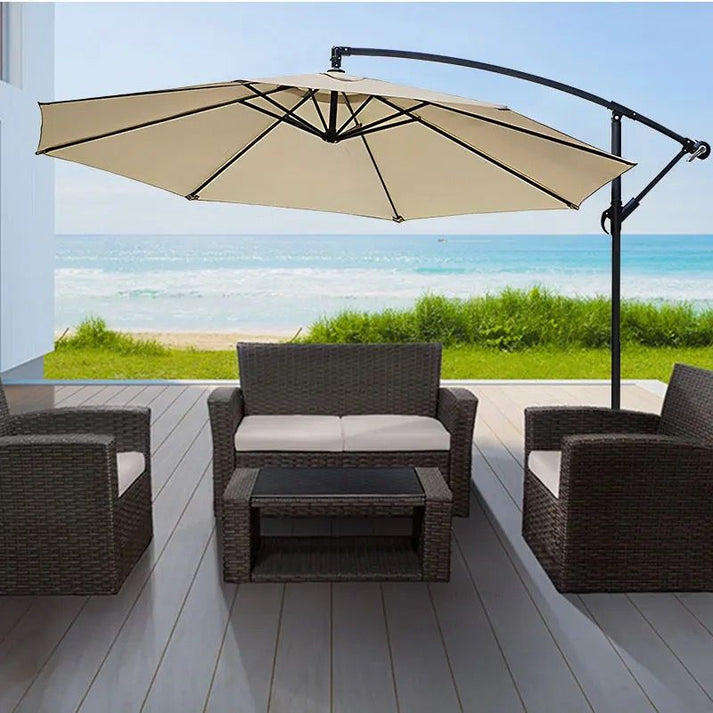 Cantilever Outdoor Umbrella - 118.1" Diameter, UV-Proof Polyester Canopy