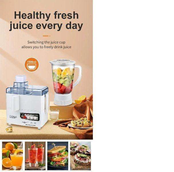 4-in-1 Kitchen Appliance: Juicer Extractor, Blender, Mixer & Grinder Combo