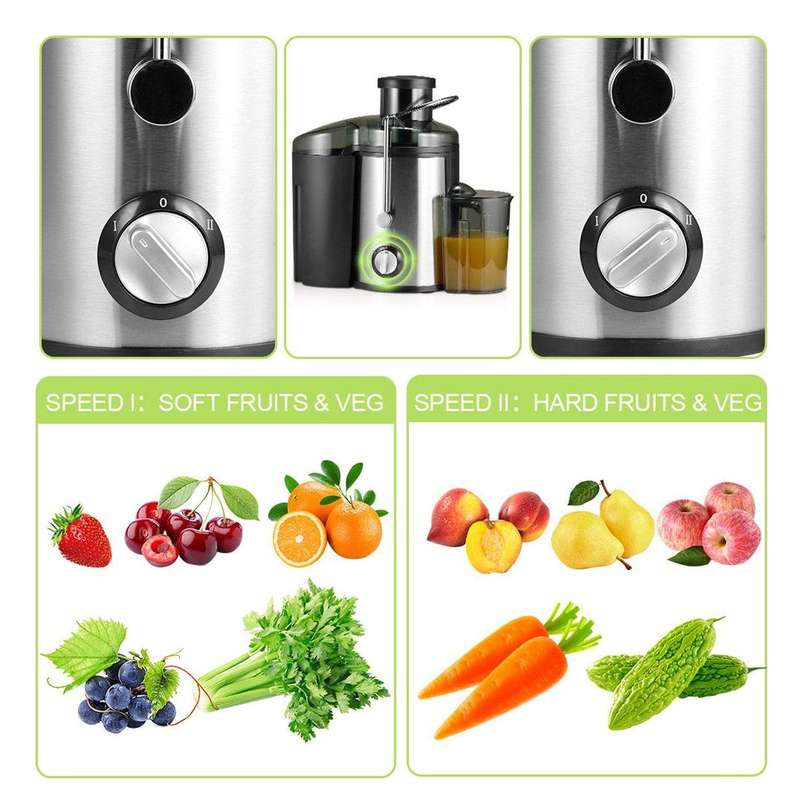 Juice Maker 2 Speed - 800W Fruit & Vegetable Juicer