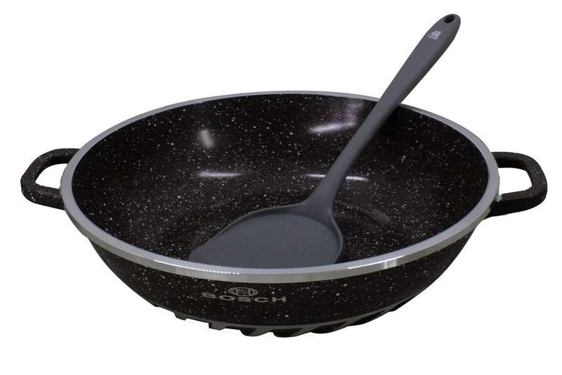 10 Pcs Die Cast Aluminum Granite Non Stick Cookware Set & 3 Utensils