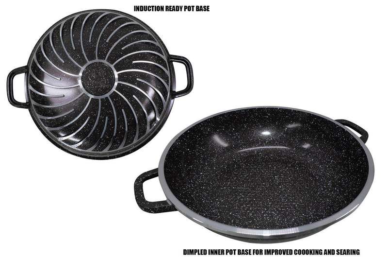 10 Pcs Die Cast Aluminum Granite Non Stick Cookware Set & 3 Utensils