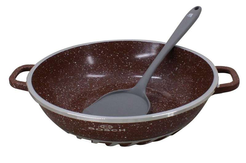10 Pcs Die Cast Aluminum Granite Non Stick Cookware Set & 3 Utensils