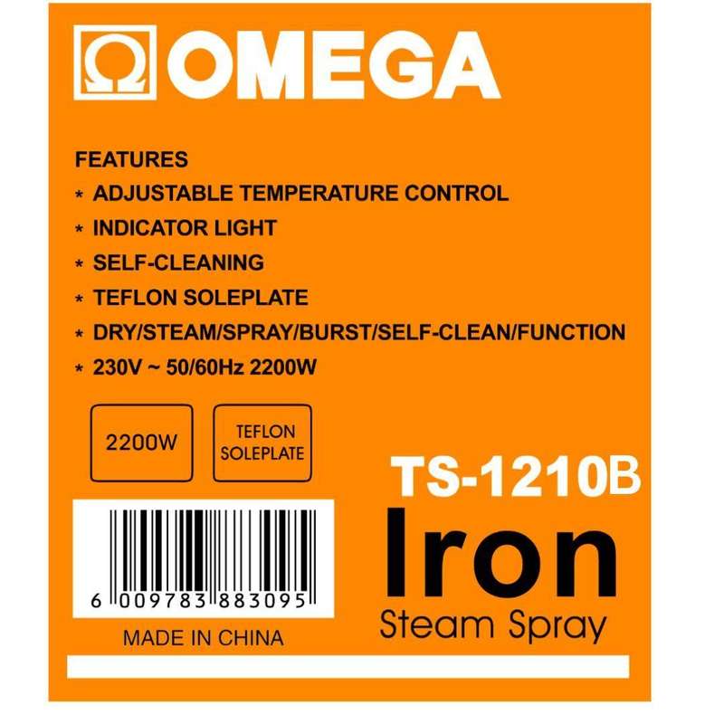 Omega Steam Spray Iron TS-1210B