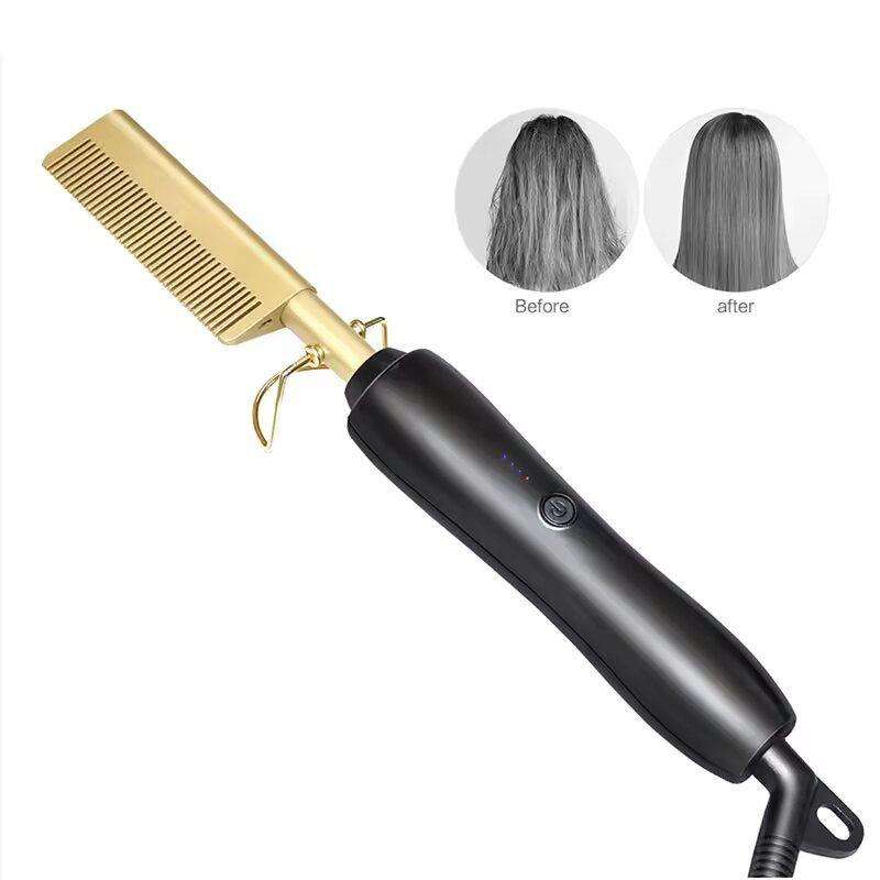 Hot Comb - Electric Straightening Hot Comb for Hair and Wigs