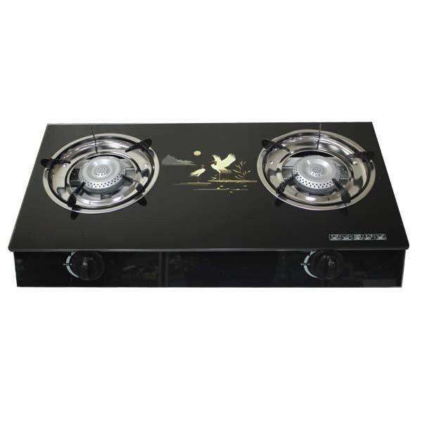 Auto-Ignition Tempered Glass 2 Burner Gas Stove
