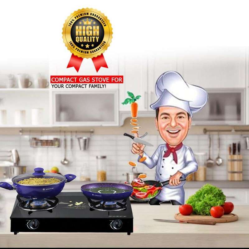 DH - Tempered Glass Gas Stove - 2 Burner