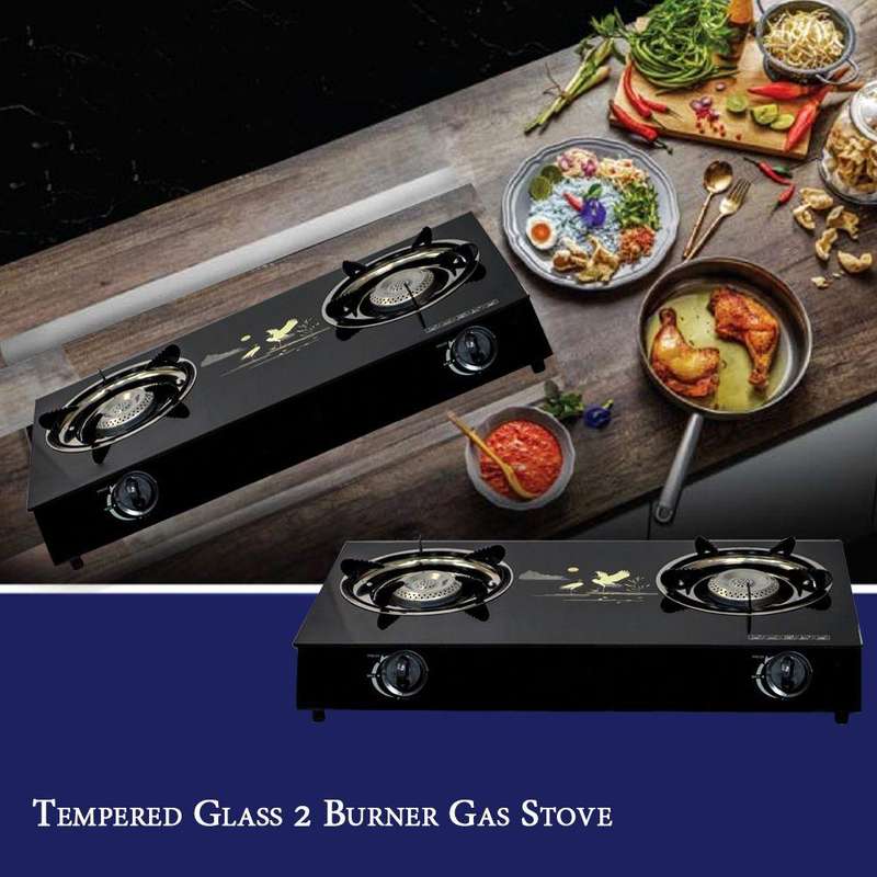 DH - Tempered Glass Gas Stove - 2 Burner