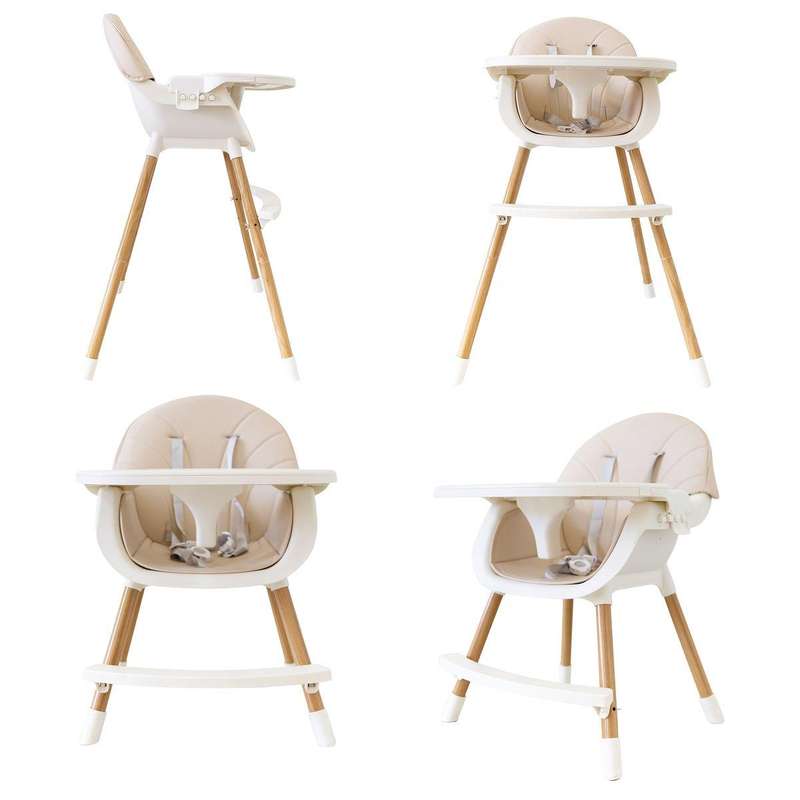 BabyWombWorld 2-in-1 Convertible Baby High Feeding Chair with Tray
