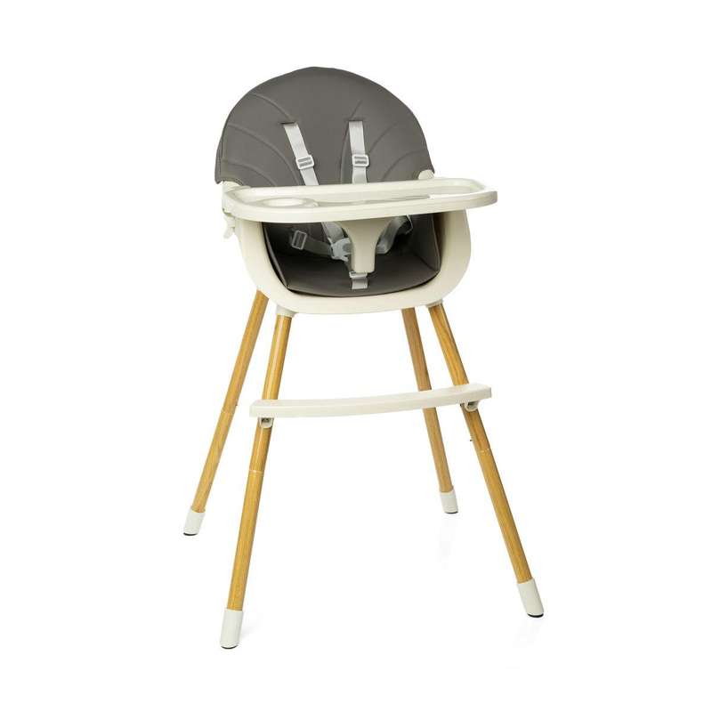2-in-1 Convertible Baby High Feeding Chair with Tray - Grey