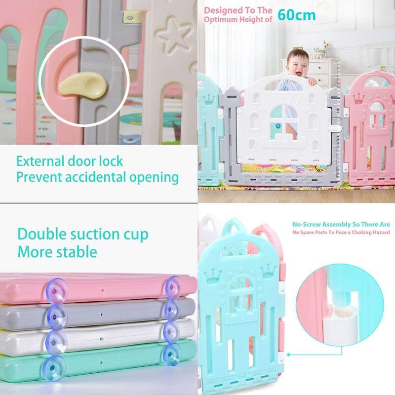 Baby Playpen Kids Home Activity Center Play Yard Fence