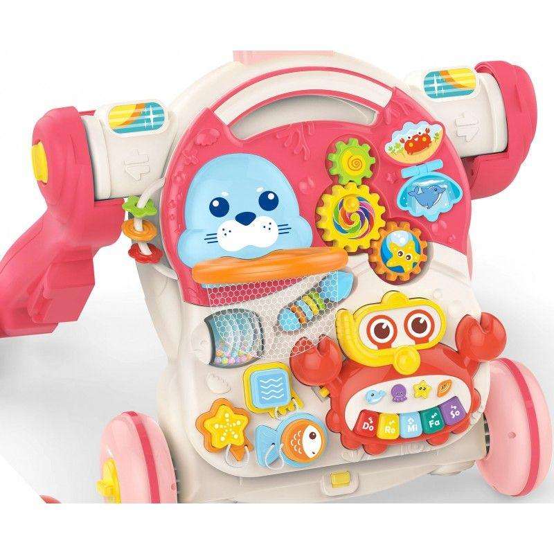 4-in-1 Multi-Functional Baby Walker with Interactive Study Table