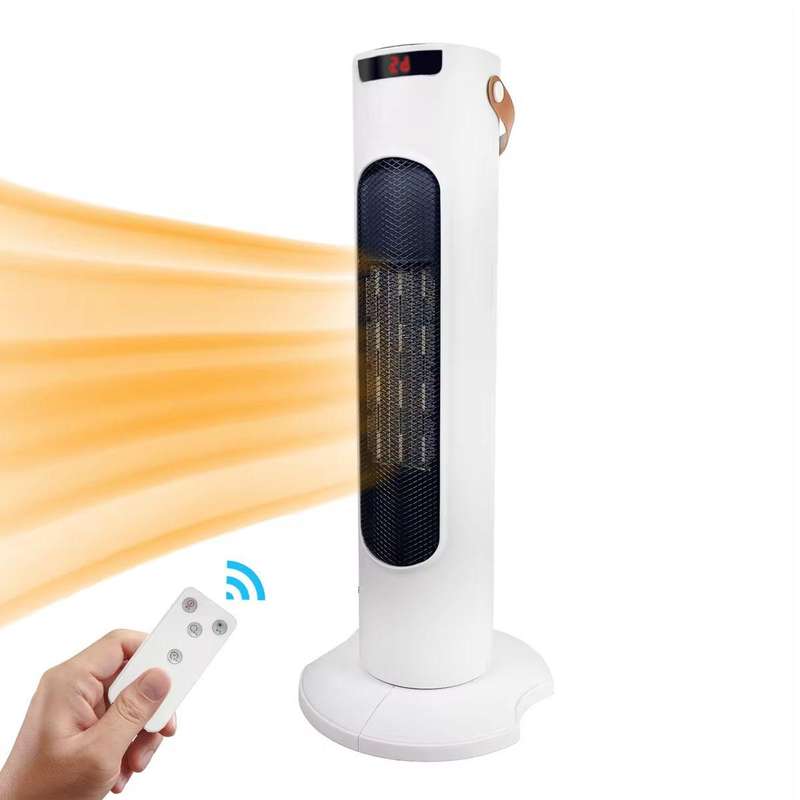 2000W - Tower Fan Heater with Digital Display and Remote Control