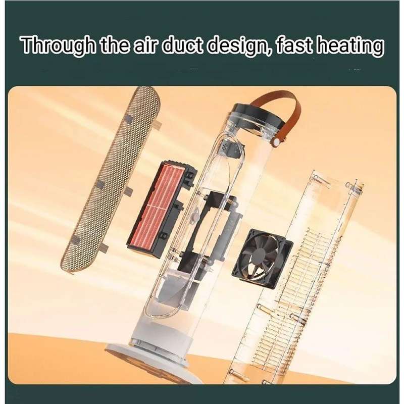20000W Portable Adjustable Thermostat Tower Electric Fan Heater
