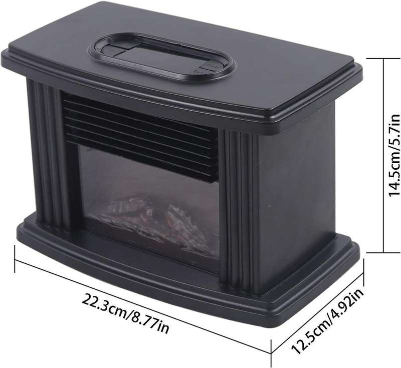 Electric Fireplace Heater With Adjustable Flame and Remote Control