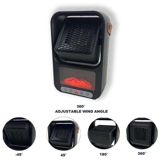 Digital Display Mini Electric Portable Fan Heater With Remote Control