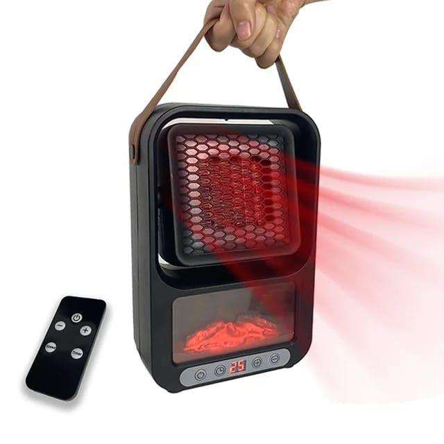 Digital Display Mini Electric Portable Fan Heater With Remote Control
