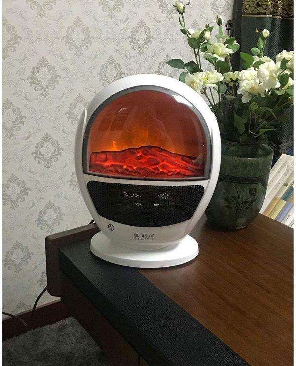 Arole Portable Mini Electric Fan Heater with Simulated Flame