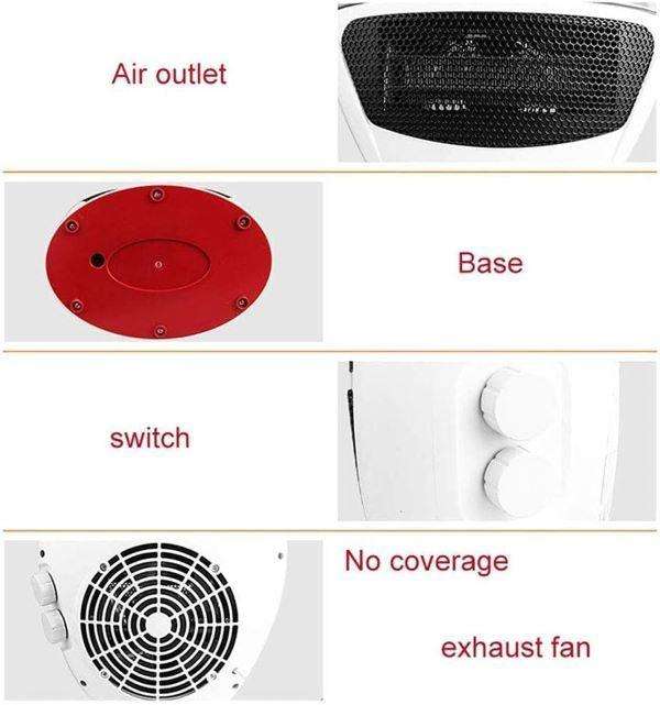 Arole Portable Mini Electric Fan Heater with Simulated Flame