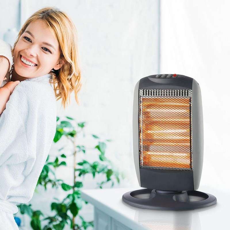 Black 1200 W Overheat Protection Electric Heater