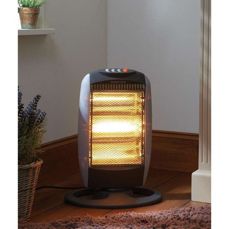 Black 1200 W Overheat Protection Electric Heater