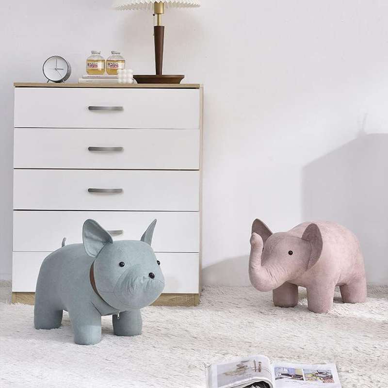 Decor Plush Cute Soft Padded Animal Cushion Footstools Dog - 42cm