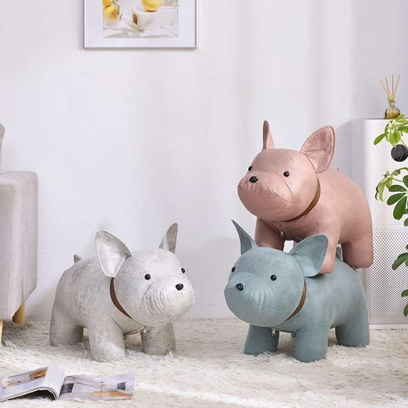 Decor Plush Cute Soft Padded Animal Cushion Footstools Dog - 42cm