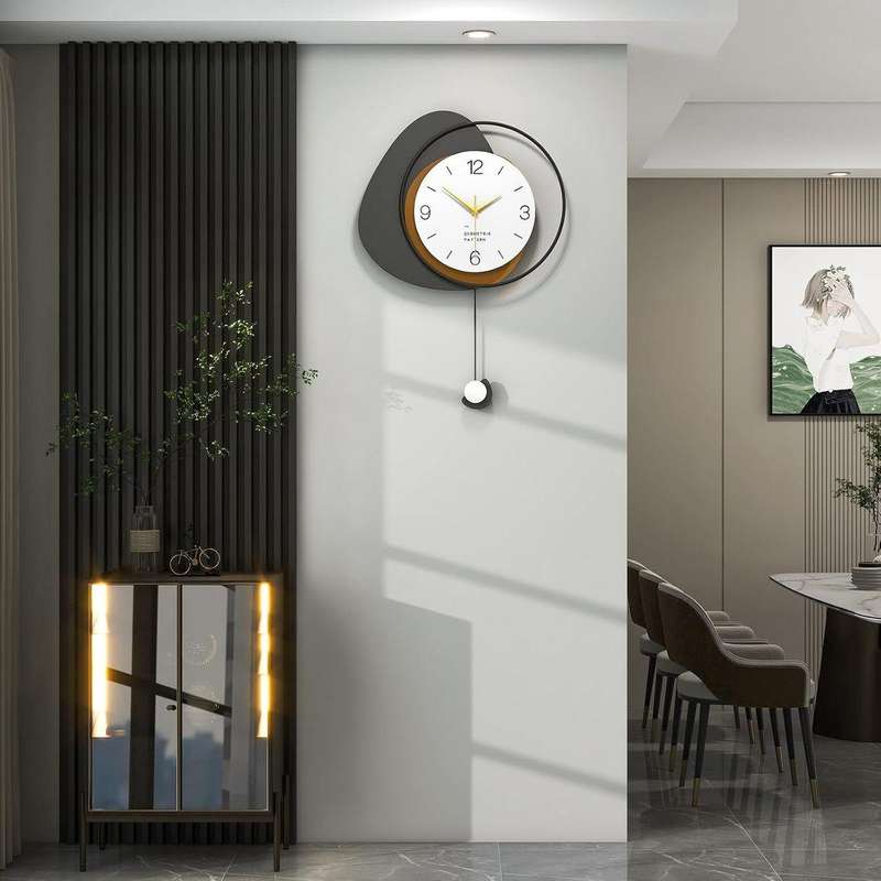 Modern Pendulum Wall Clock | Silent Non-Ticking