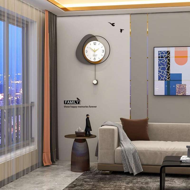 Modern Pendulum Wall Clock | Silent Non-Ticking
