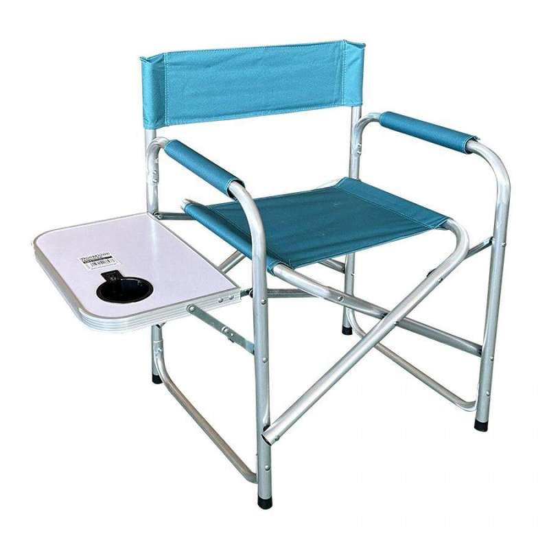 Aluminium Folding Director's Chair with Side Table