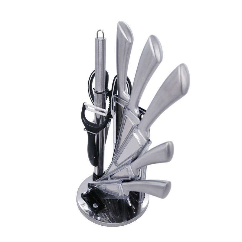 9 Piece Stainless Steel Knife Set with Stand- 211014