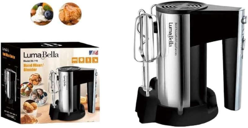 Luma Bella Black Hand Mixer