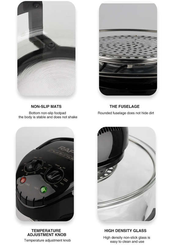 12 liter Air Fryer Multi-cooker GlassElectric Convection Halogen Oven