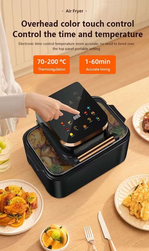 Digital Control Watchable Shape LCD Display 12L Air Fryer