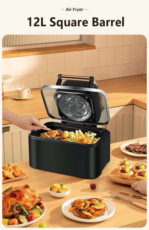 Digital Control Watchable Shape LCD Display 12L Air Fryer