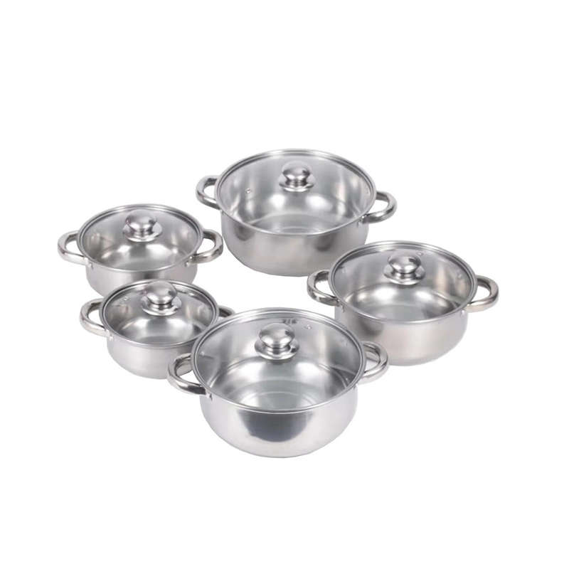 Stainless Steel (8)10 Piece Pot Set