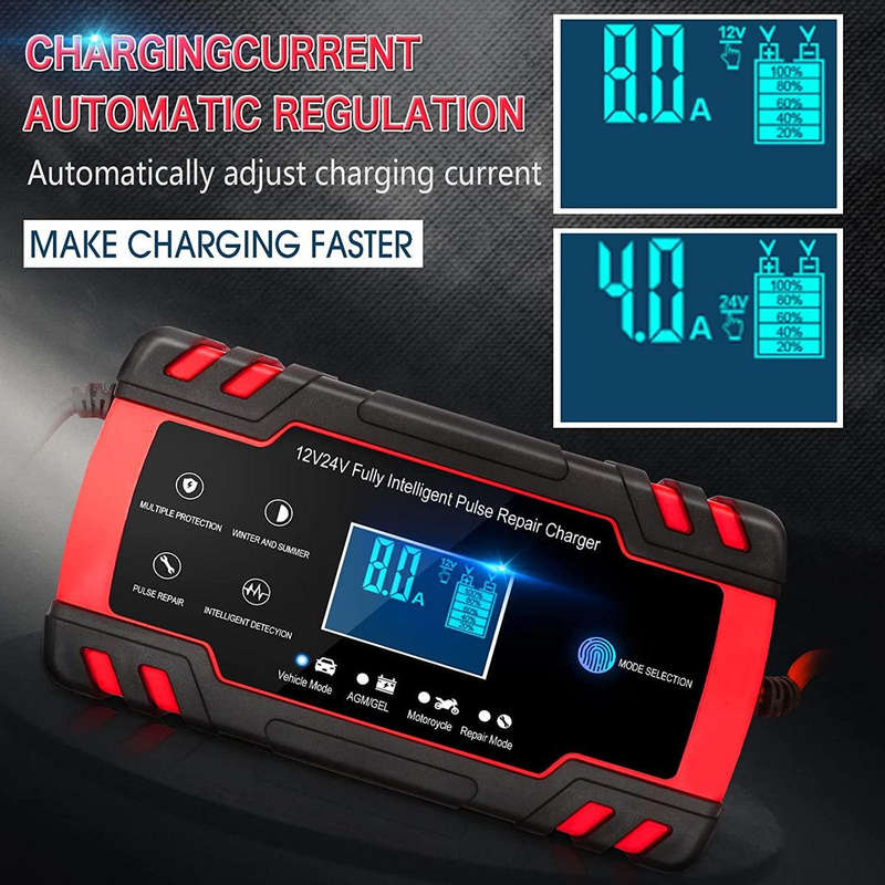 Pulse Repair Intelligent Battery Charger-12V/24V 8A