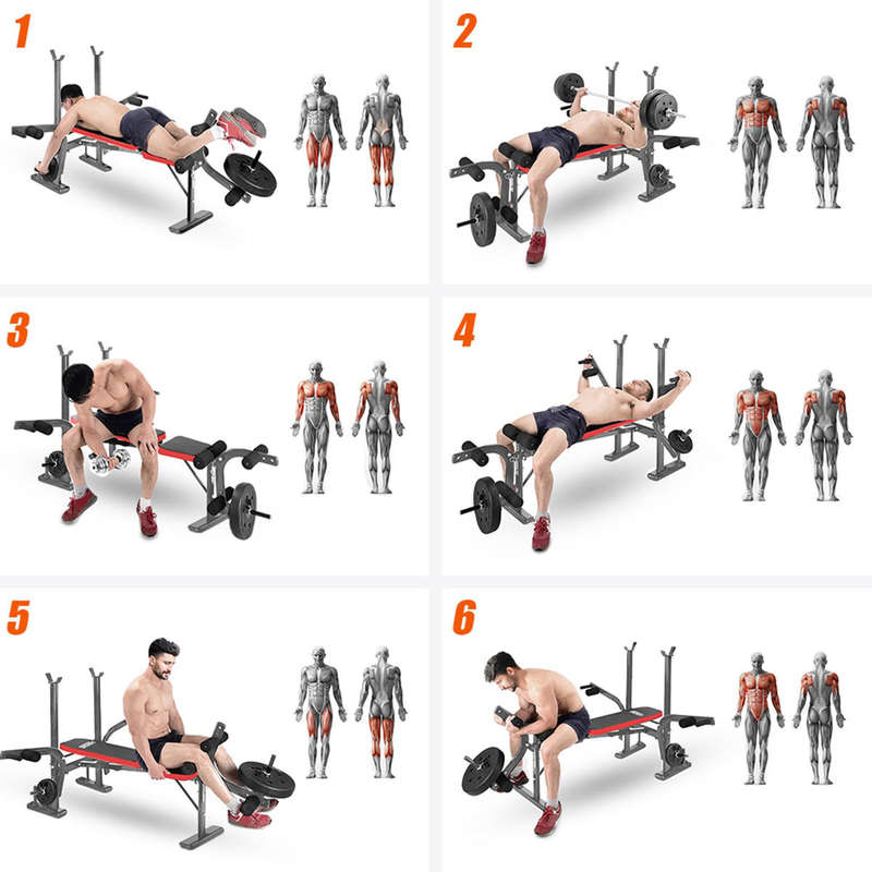 Adjustable Foldable Multi-Functional Weight Bench Weight Lifting Bench
