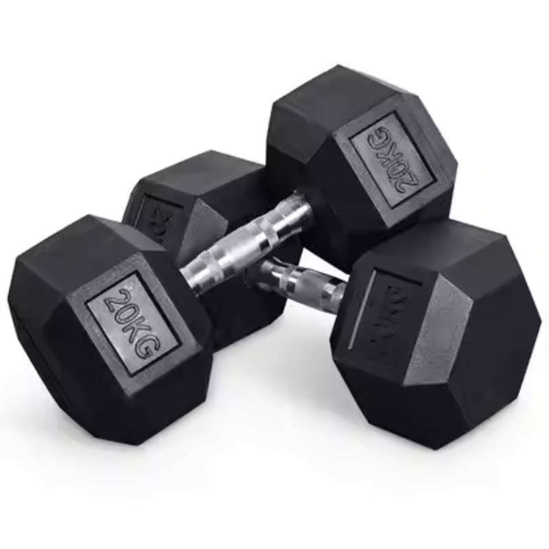 SET OF 20KG IRON HEX DUMBELS