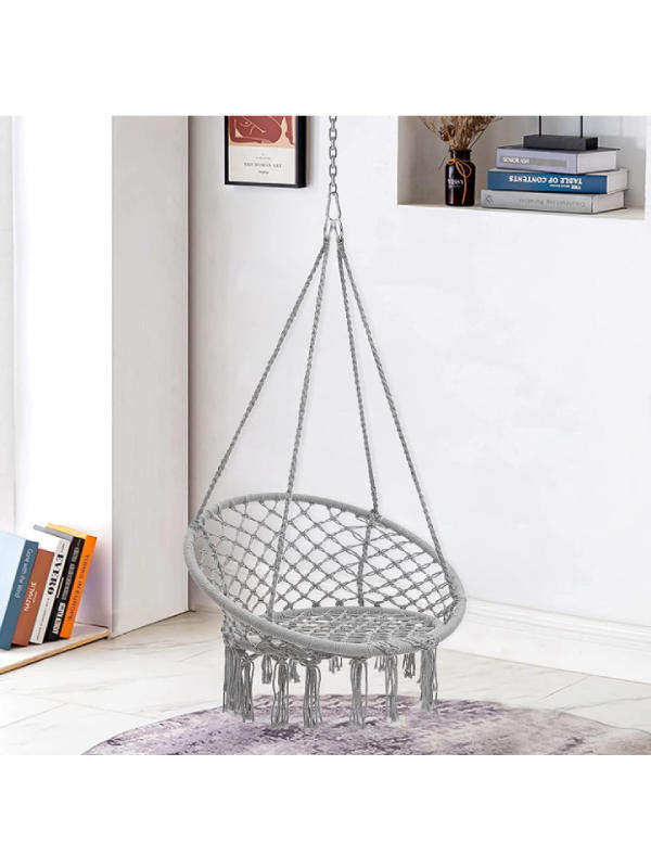 Grey Hanging Cotton Chair