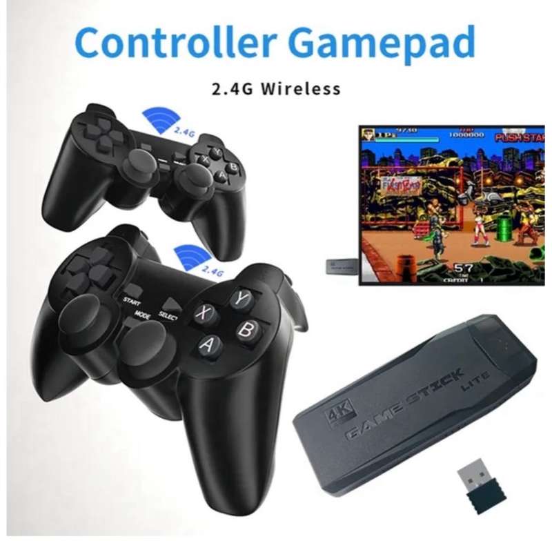64G Plug Wireless Retro Game Consoles Mini TV Game