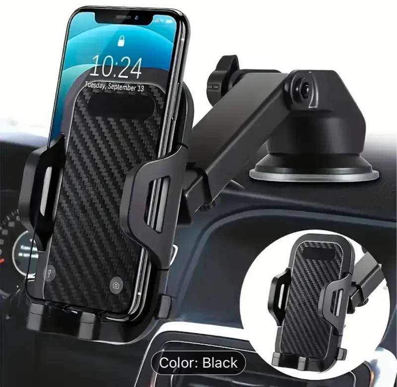 Rotatable car phone bracket