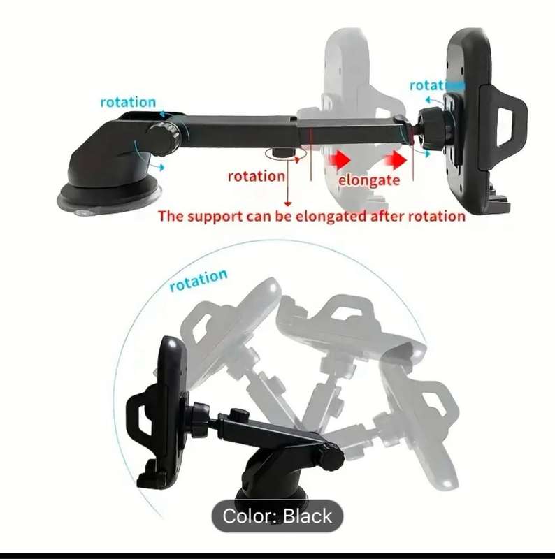 Rotatable car phone bracket