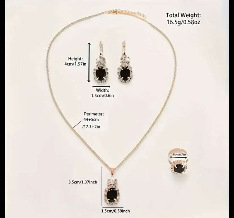 Watch and necklace set 5 piece