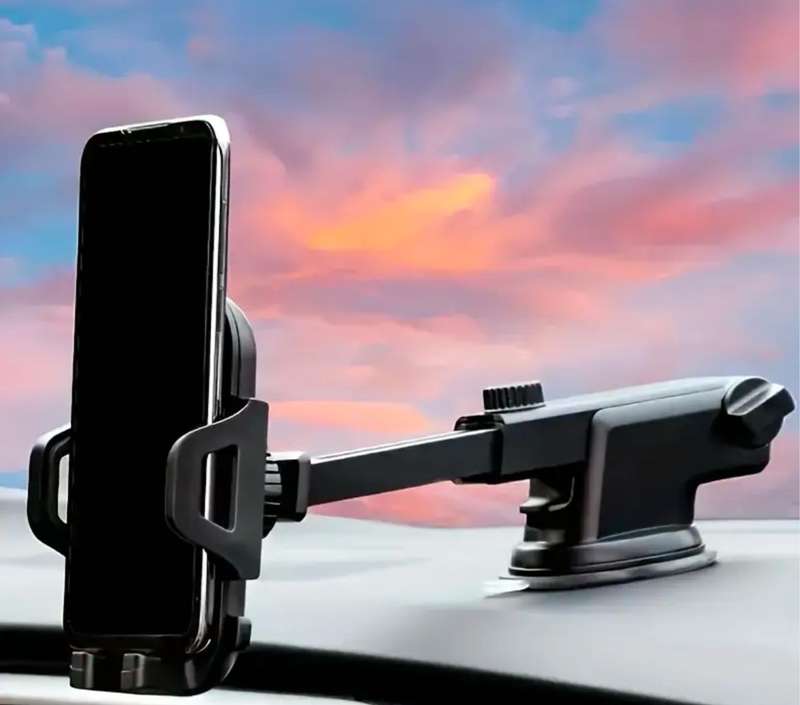 Rotatable car phone bracket