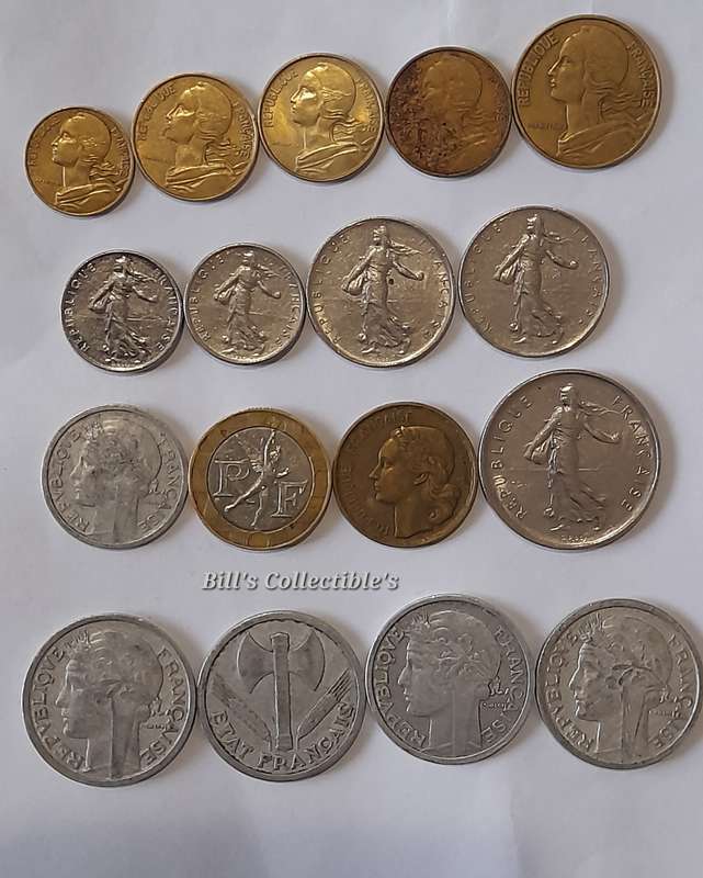 34 COINS France and Italy Lot .