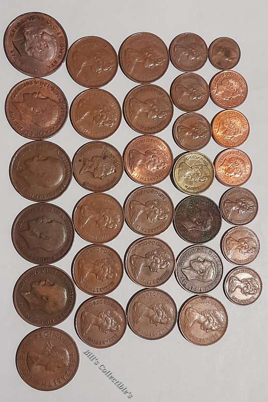 British Penny and Pence 32 Coins Mix Lot .