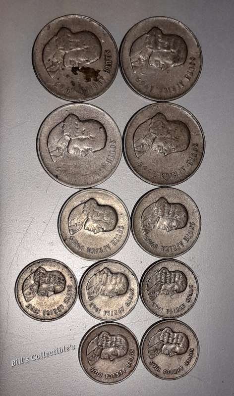 1965 South African 20cent,10cent,5cent ENG/AFR 1 BID TAKES ALL
